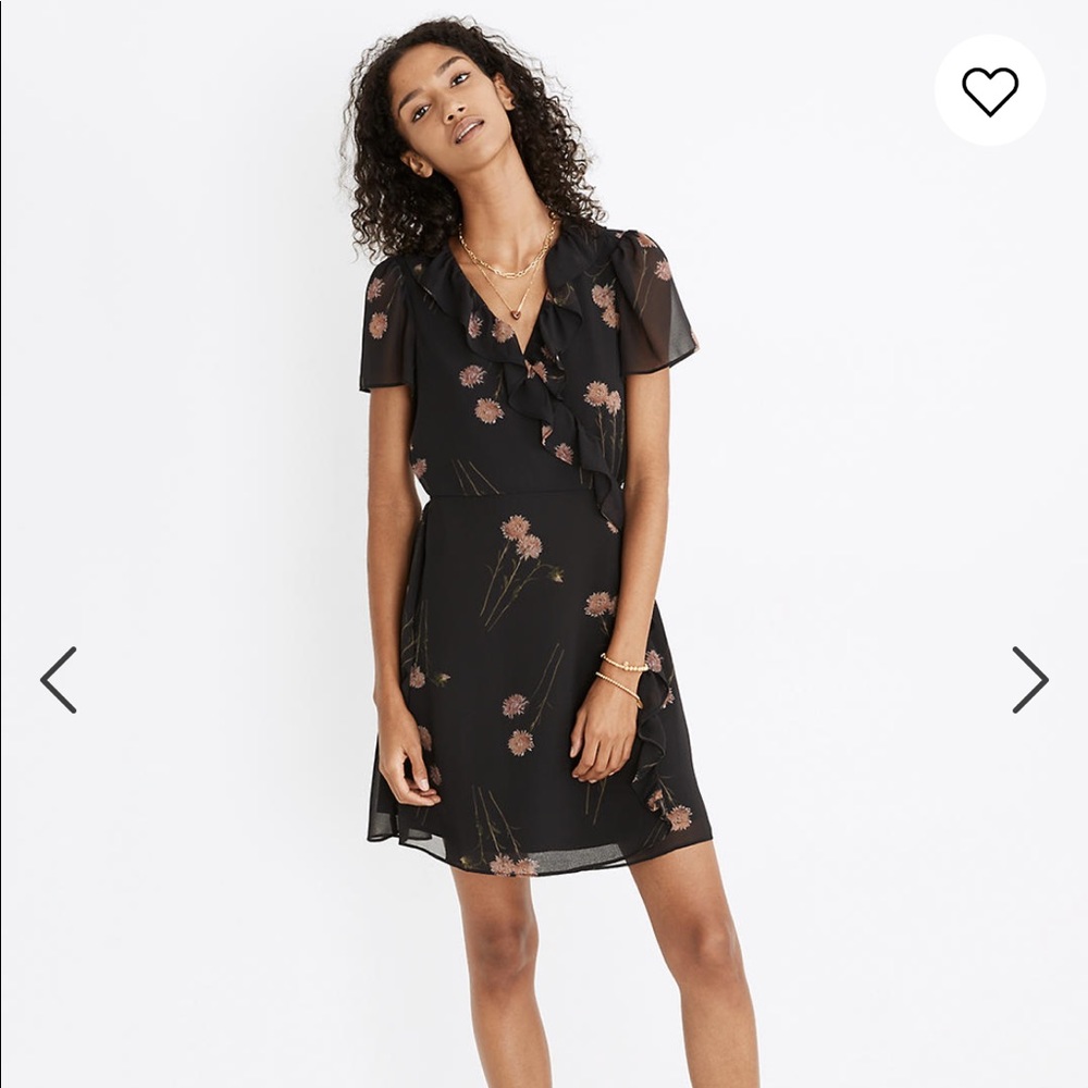 Madewell Georgette Ruffle Wrap Dress